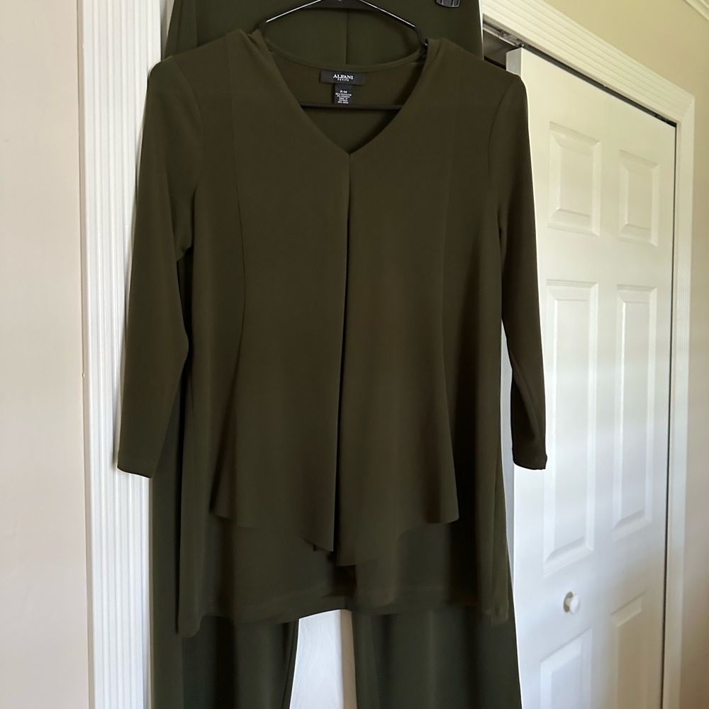 Alfani Women's Olive Green Pantsuit